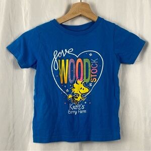 Peanuts Blue Love Woodstock Kids Knott’s Berry Farm T-Shirt Size 4T